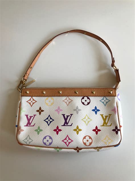 louis vuitton multicolor pochette fake|louis vuitton multicolor bag.